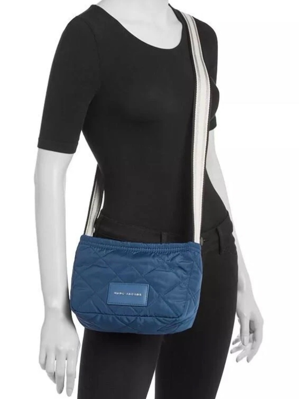 Marc Jacobs Quilted Navy Crossbody with Branded Patch
